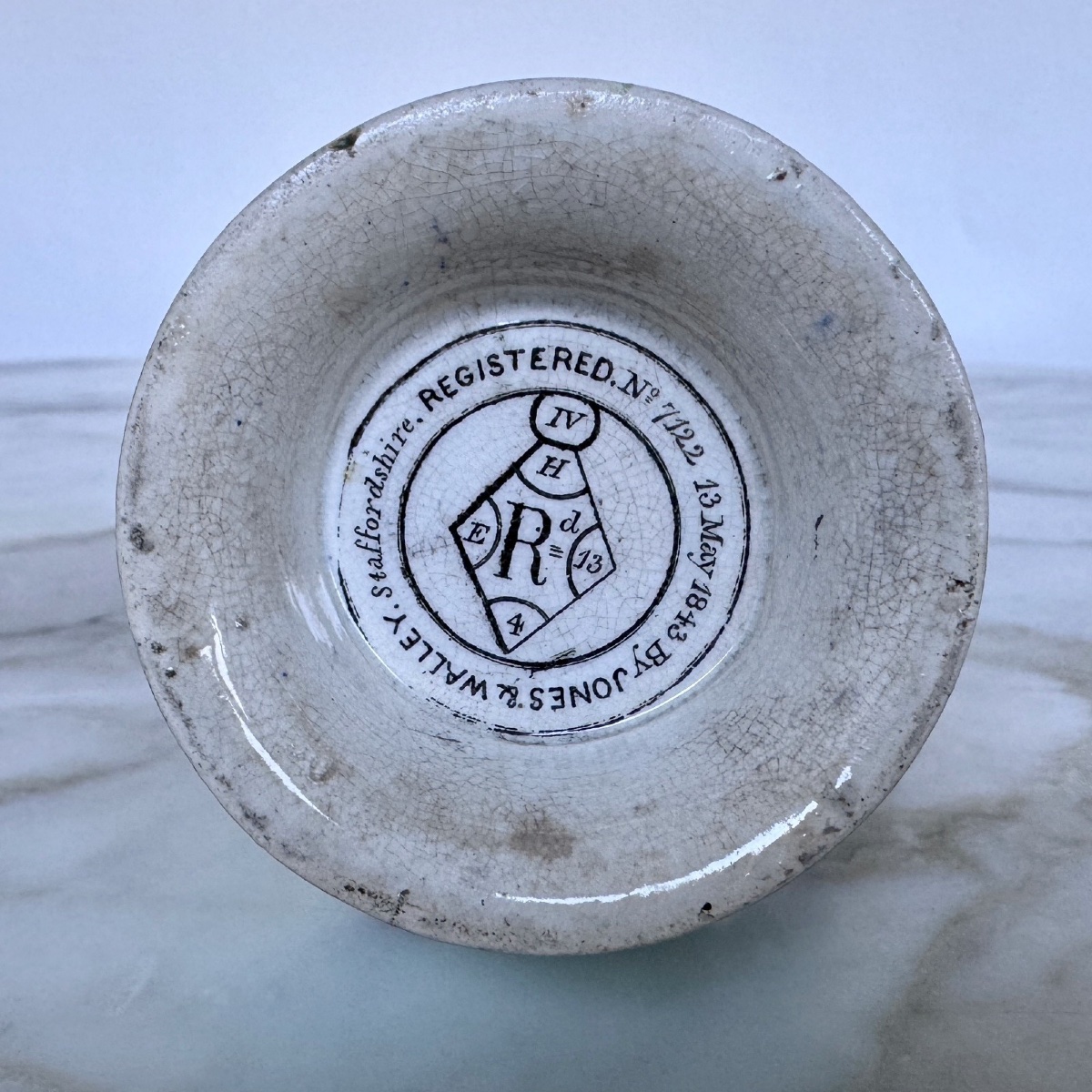 Fine Earthenware Ewer, Staffordshire Manufacture, 1843, Floral Decoration-photo-8