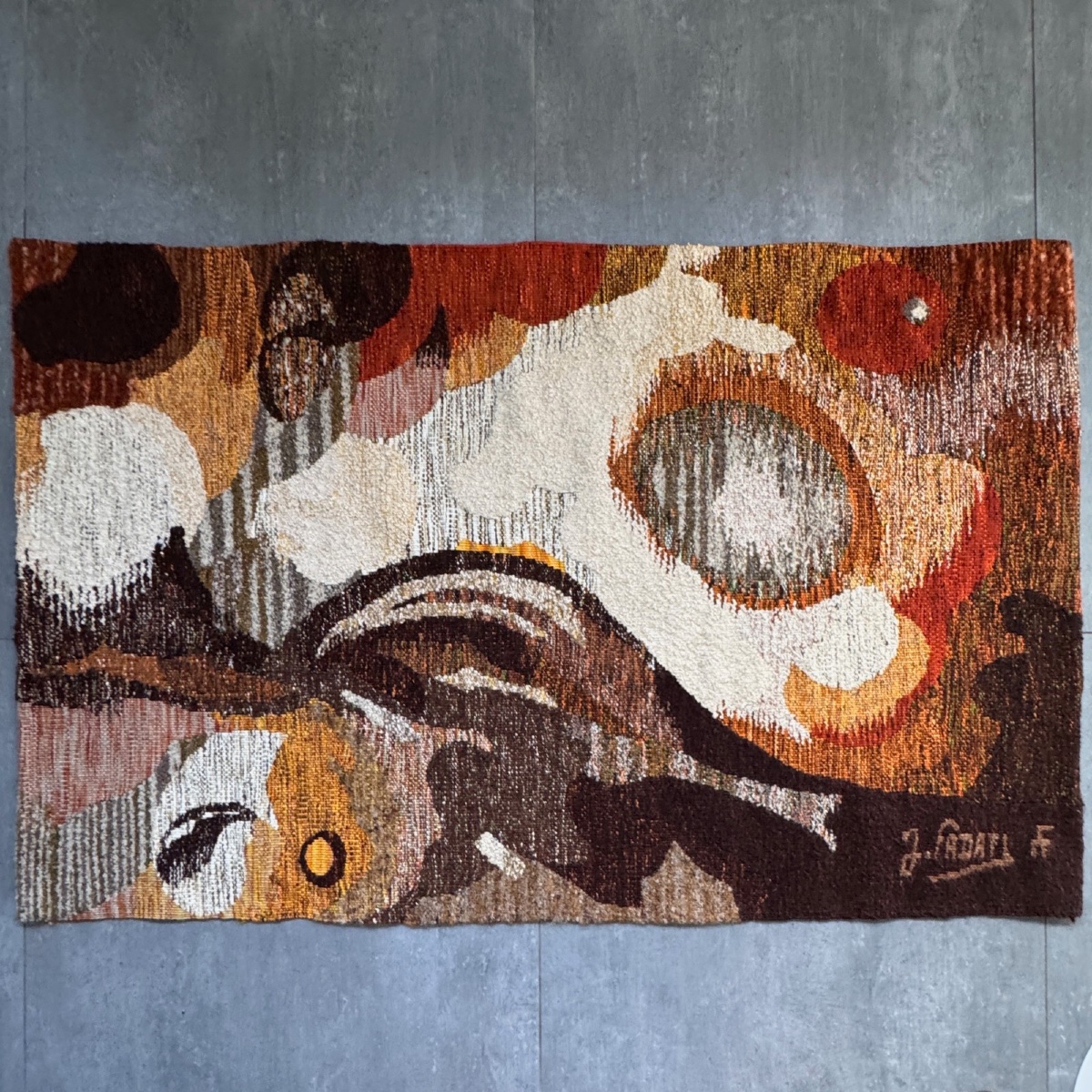 Tapisserie Cosmos XXe par Jacques Fadat ateliers Robert Four -photo-2