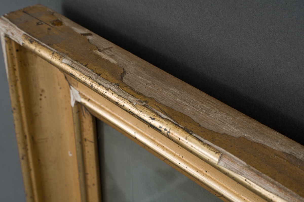 Pastel sur toile portrait début XIXe femme assise sur un fauteuil -photo-4