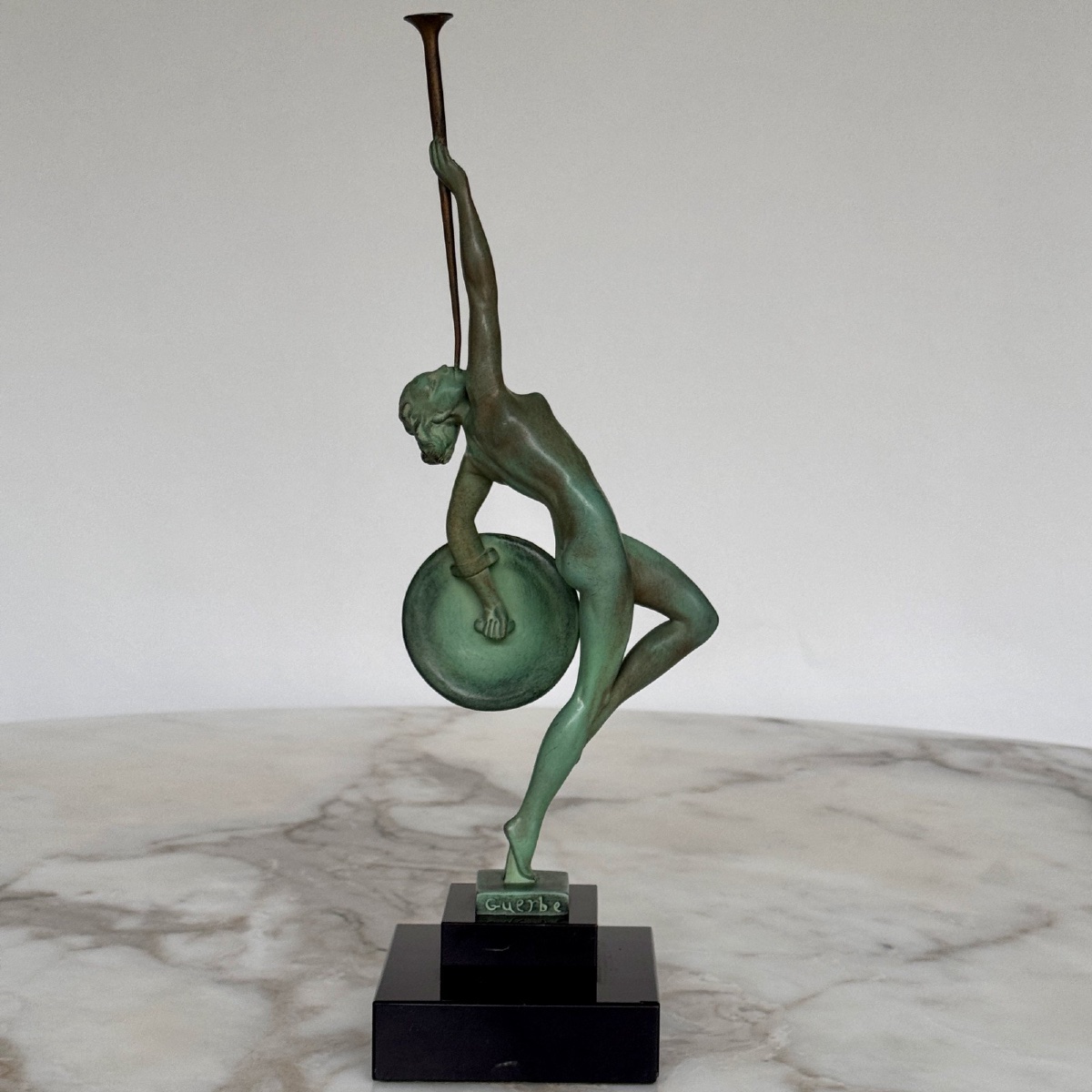 Sujet sculpture Jericho par Guerbe Le Faguays Max Le Verrier 1930-photo-3