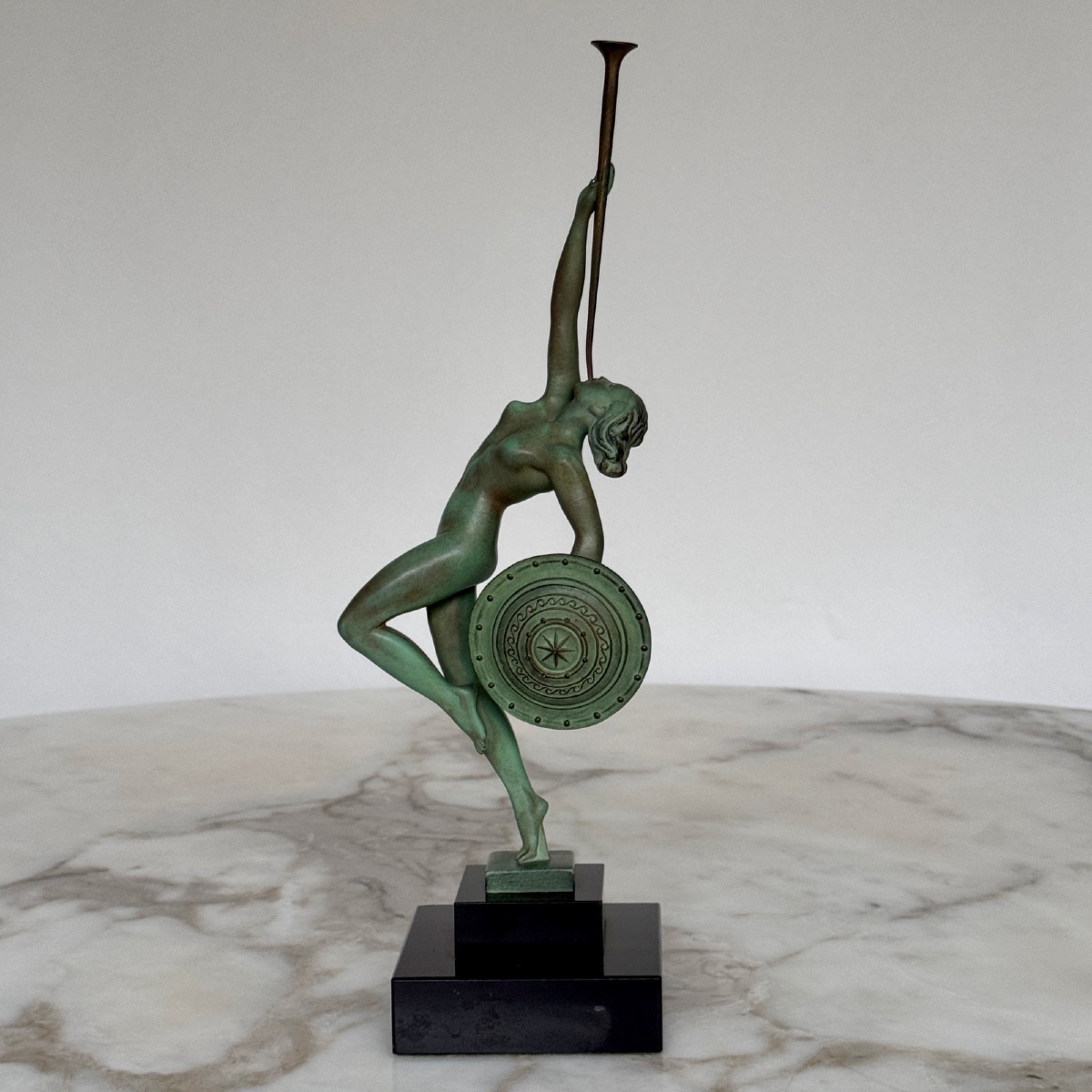 Sujet sculpture Jericho par Guerbe Le Faguays Max Le Verrier 1930-photo-2