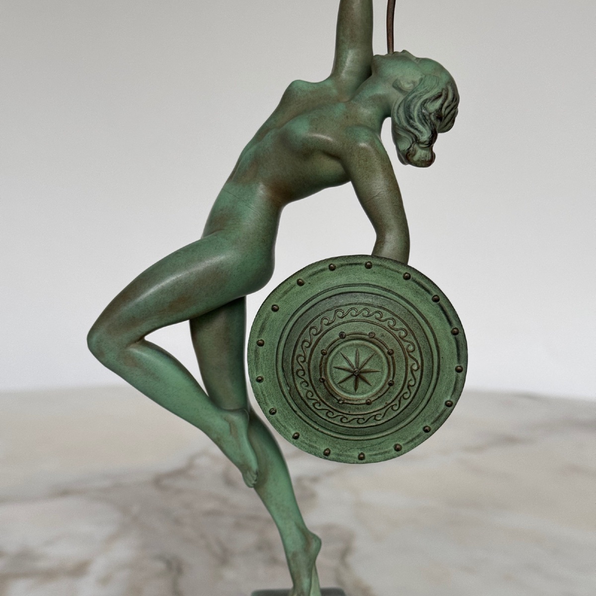 Sujet sculpture Jericho par Guerbe Le Faguays Max Le Verrier 1930-photo-3