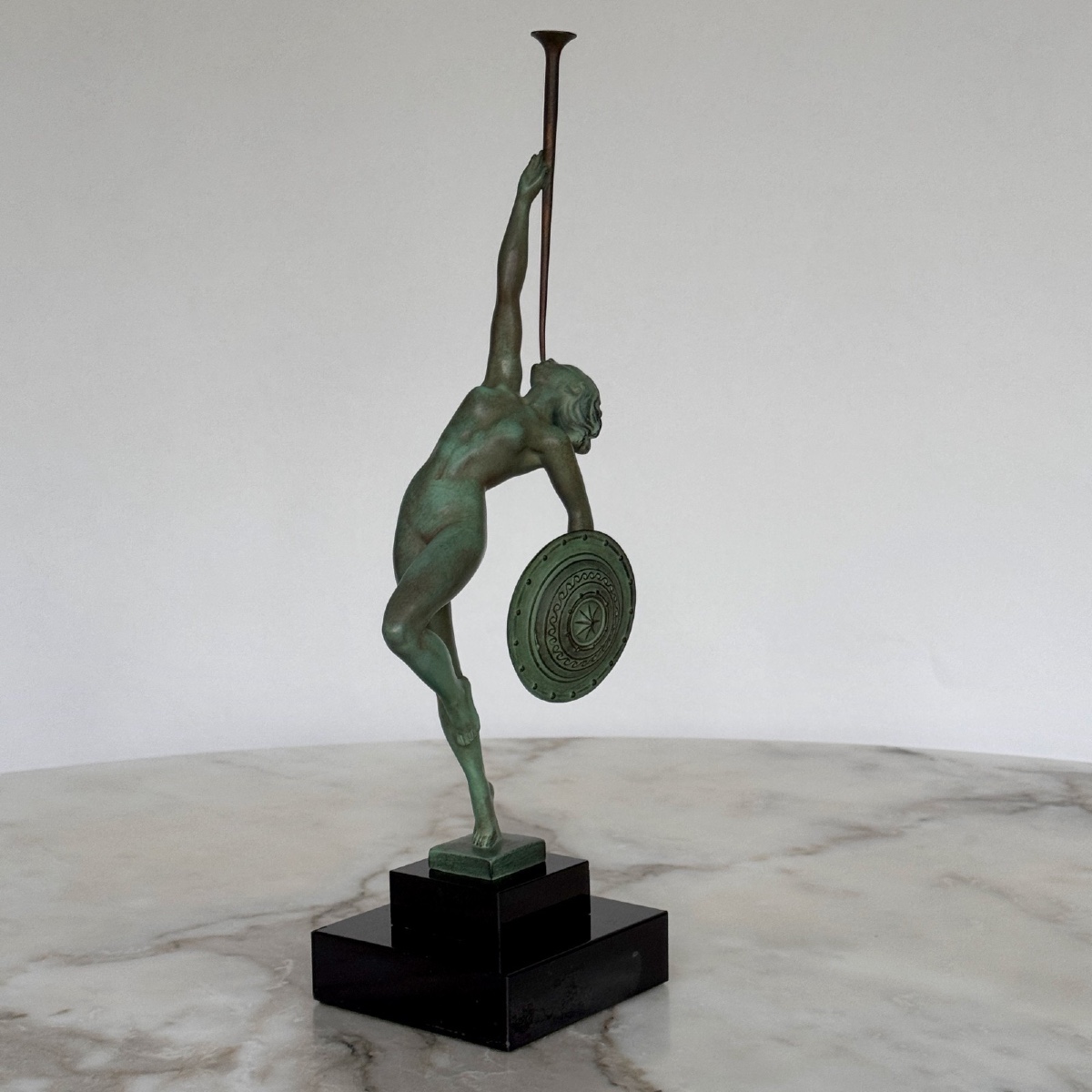 Sujet sculpture Jericho par Guerbe Le Faguays Max Le Verrier 1930