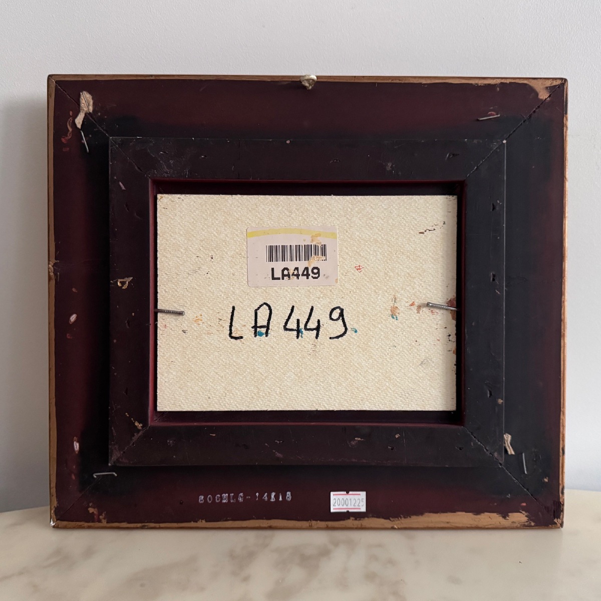 Huile sur panneau bouquinistes à Paris devant Notre Dame milieu XXe -photo-6