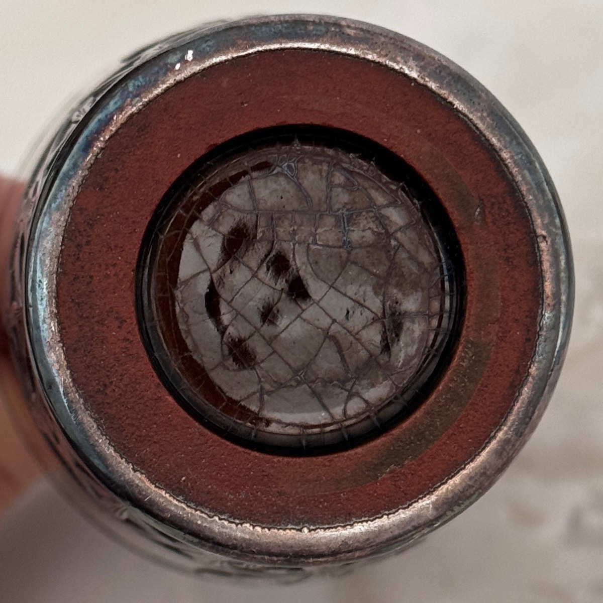 Crackle-glazed Earthenware Vase, Circa 1900, Art Nouveau Movement, Noodle -photo-4