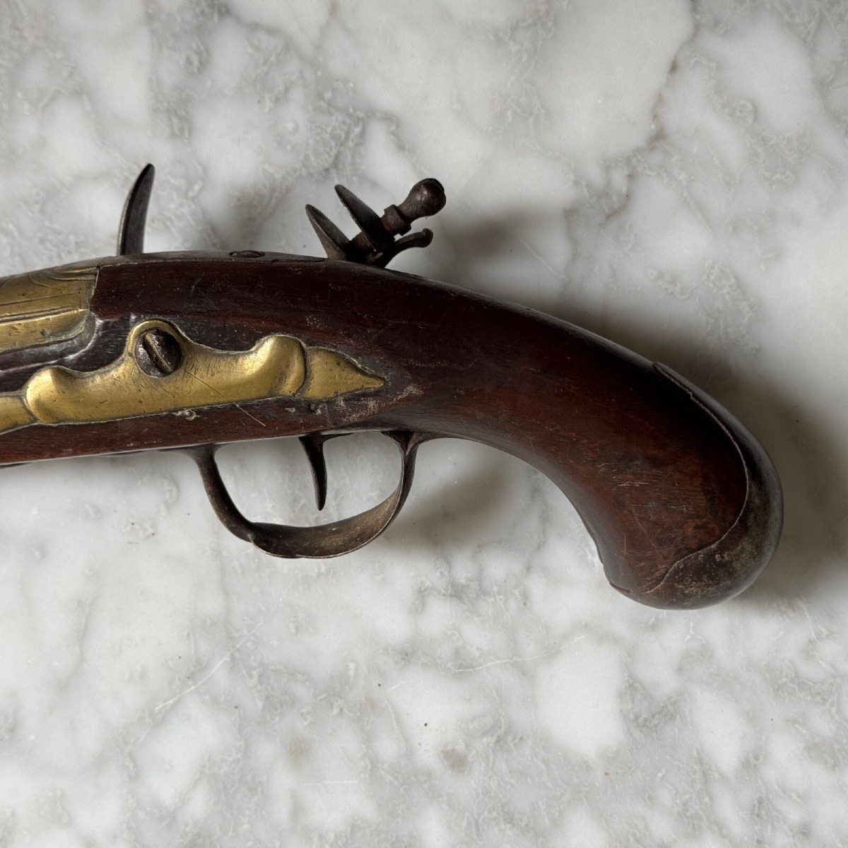 Pistolet d'officier de marine fin XVIIIe début XIXe -photo-2