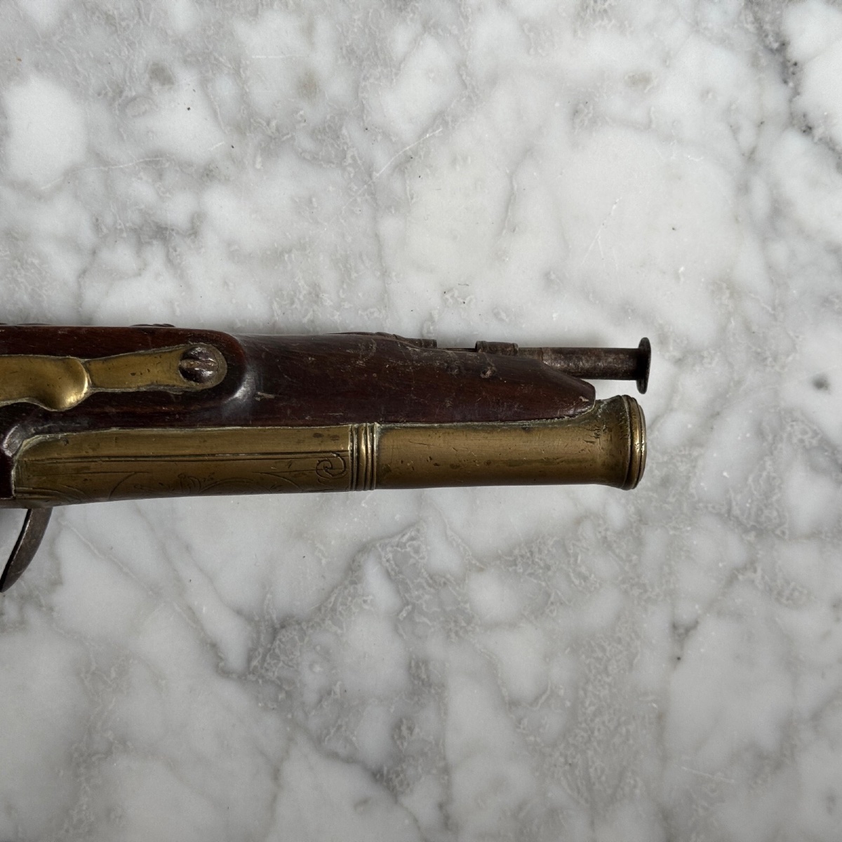 Pistolet d'officier de marine fin XVIIIe début XIXe -photo-3
