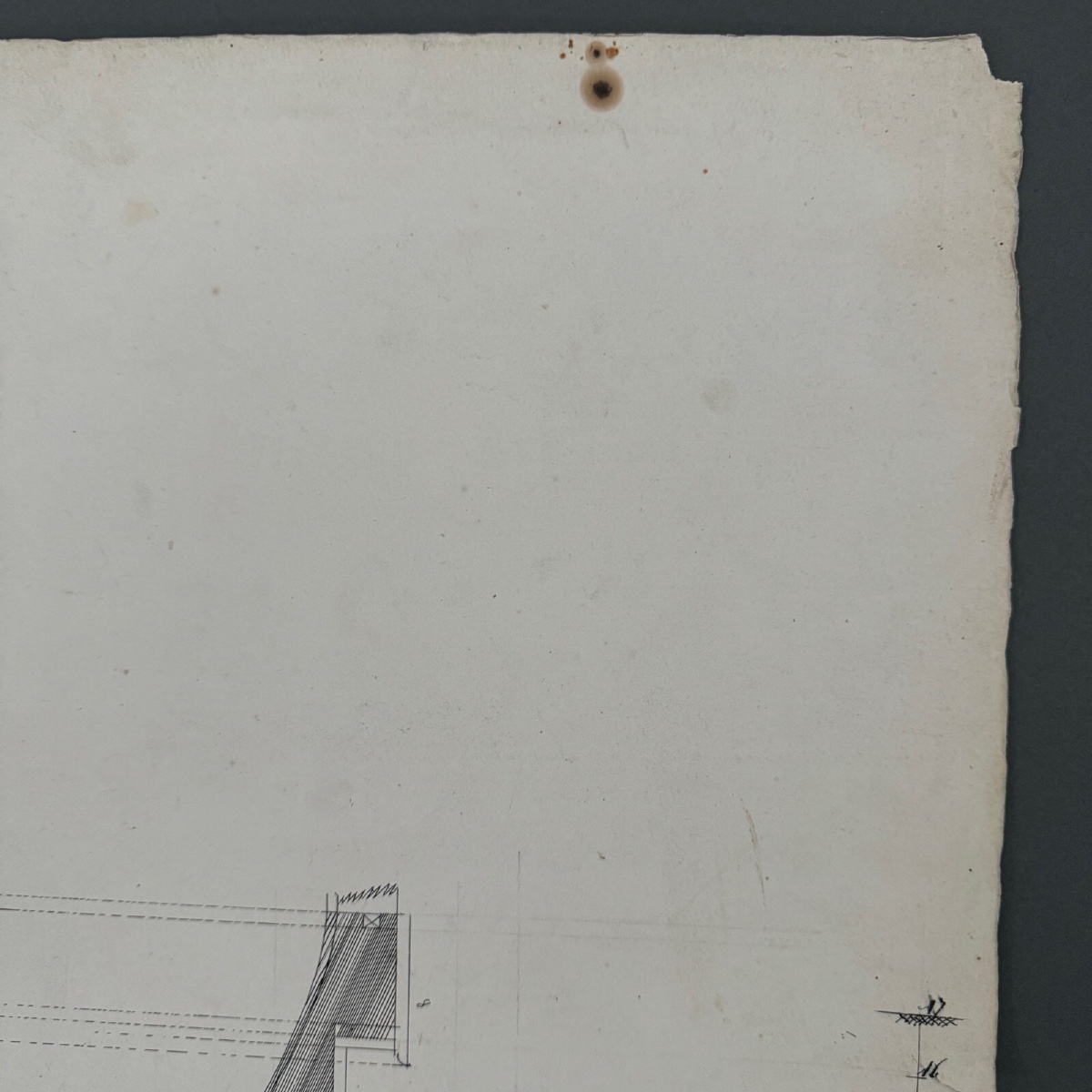 Drawing Or Blueprint Of A 19th-century Compagnon Du Devoir Carpenter.-photo-1