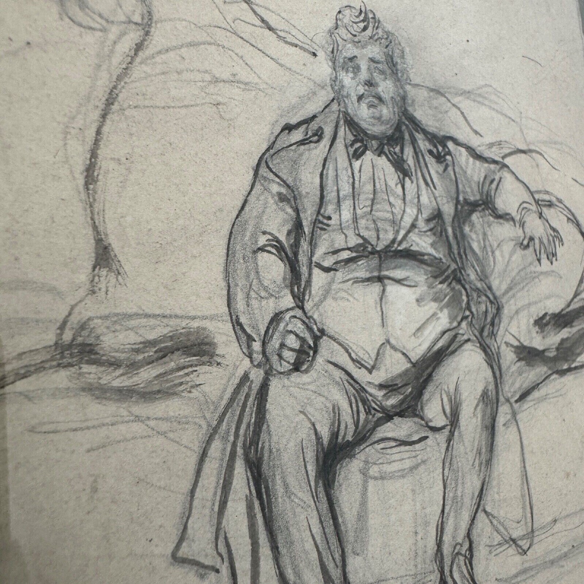 Dessin de Alexandre Dumas père par Paul Gavarni -photo-1