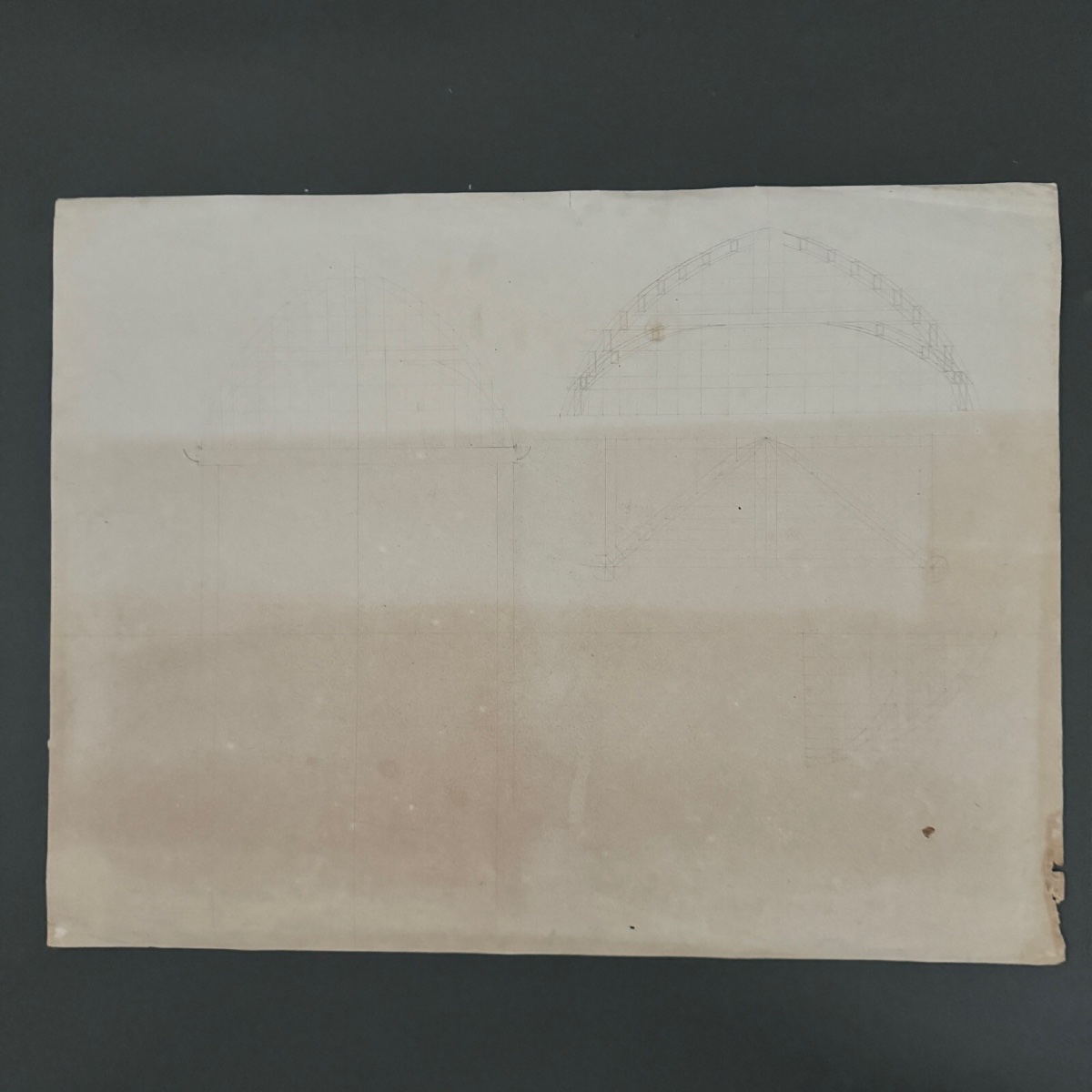 Drawing Or Blueprint Of A 19th-century Compagnon Du Devoir Carpenter.-photo-2