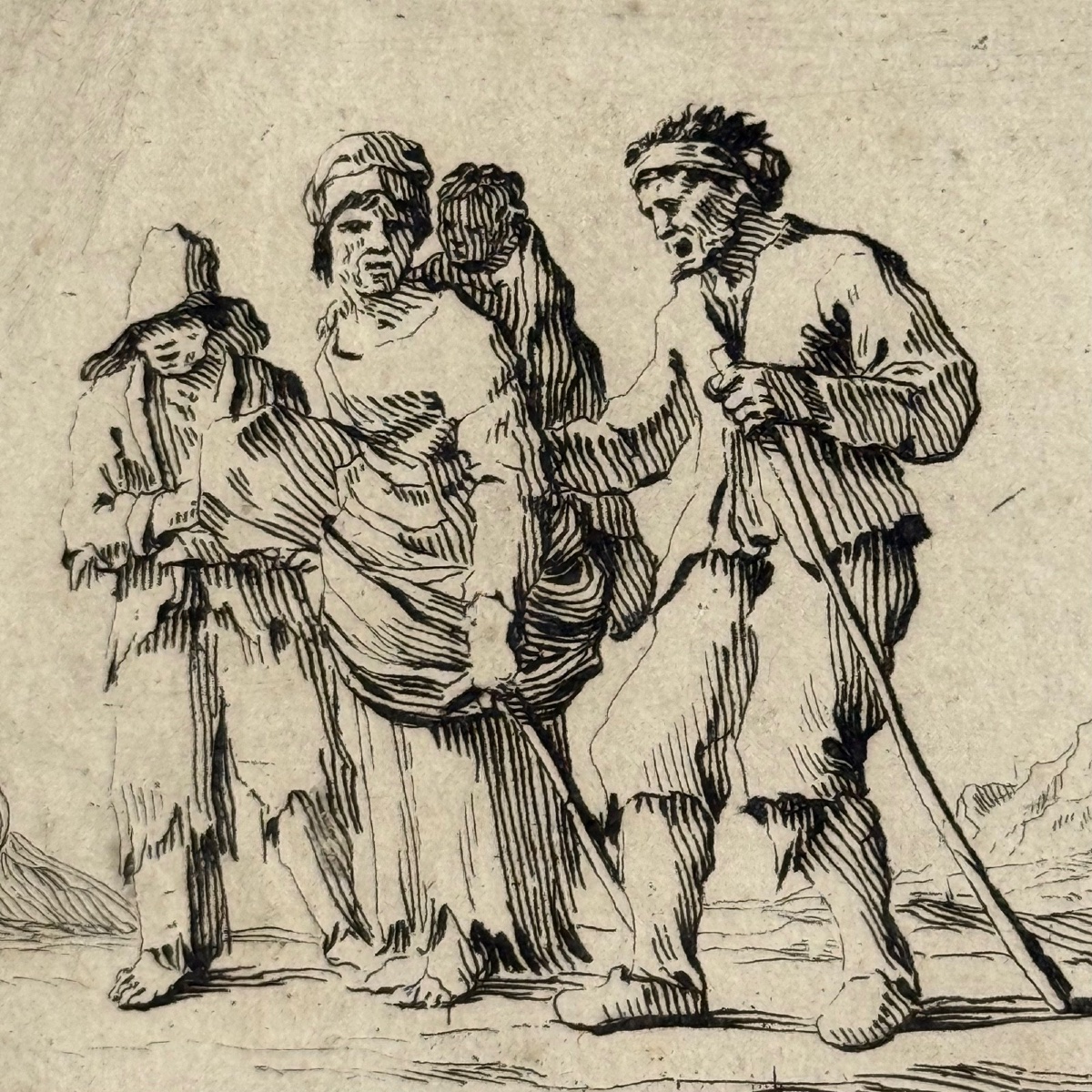 17th-century Engraving Depicting A Family Of Beggars -photo-2