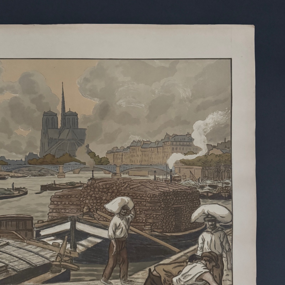 Lithograph By Henri Rivière, Parisian Landscapes - The Quai d'Austerlitz-photo-2