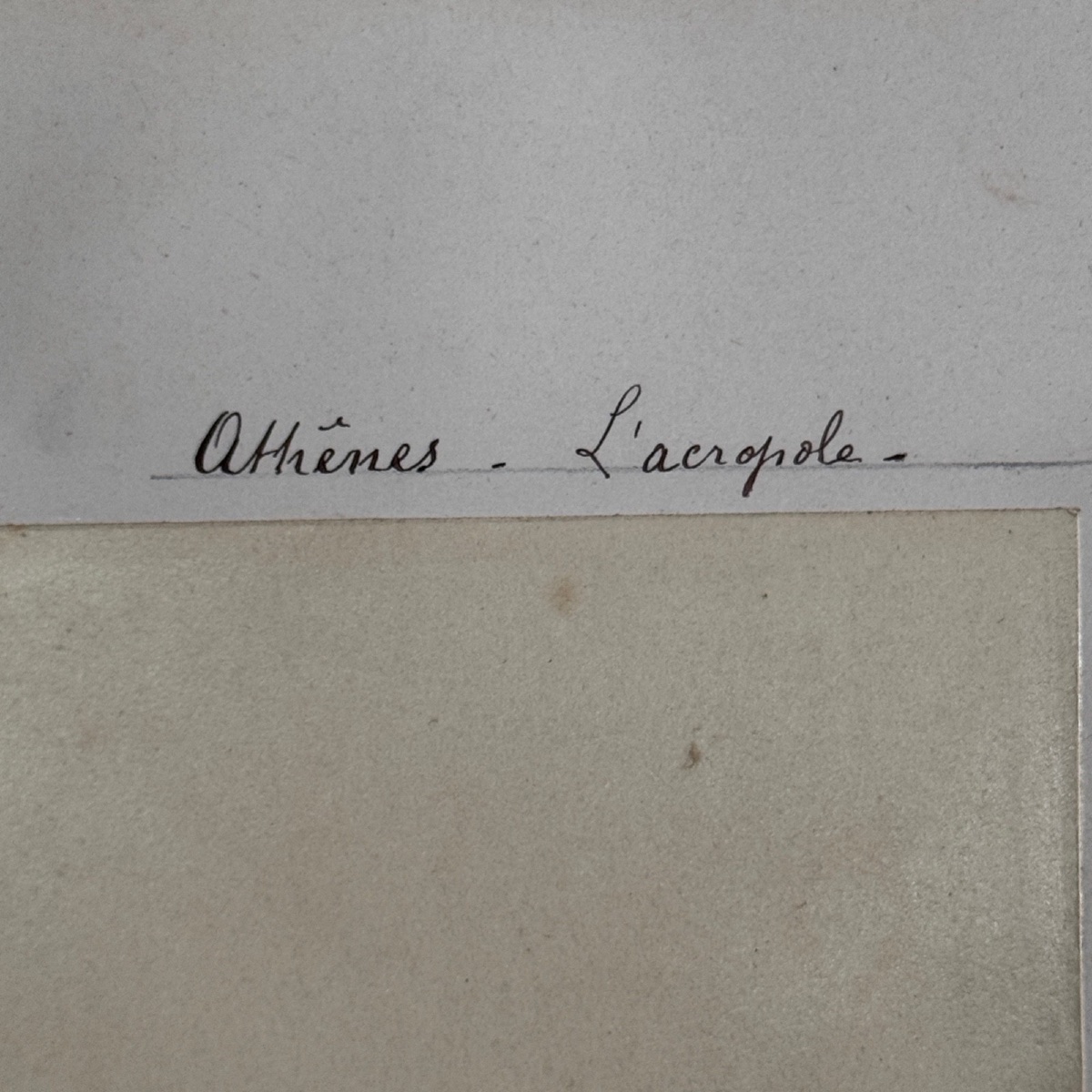 Photo albumine contrecollée représentant l'Acropole à Athènes fin XIXe -photo-3