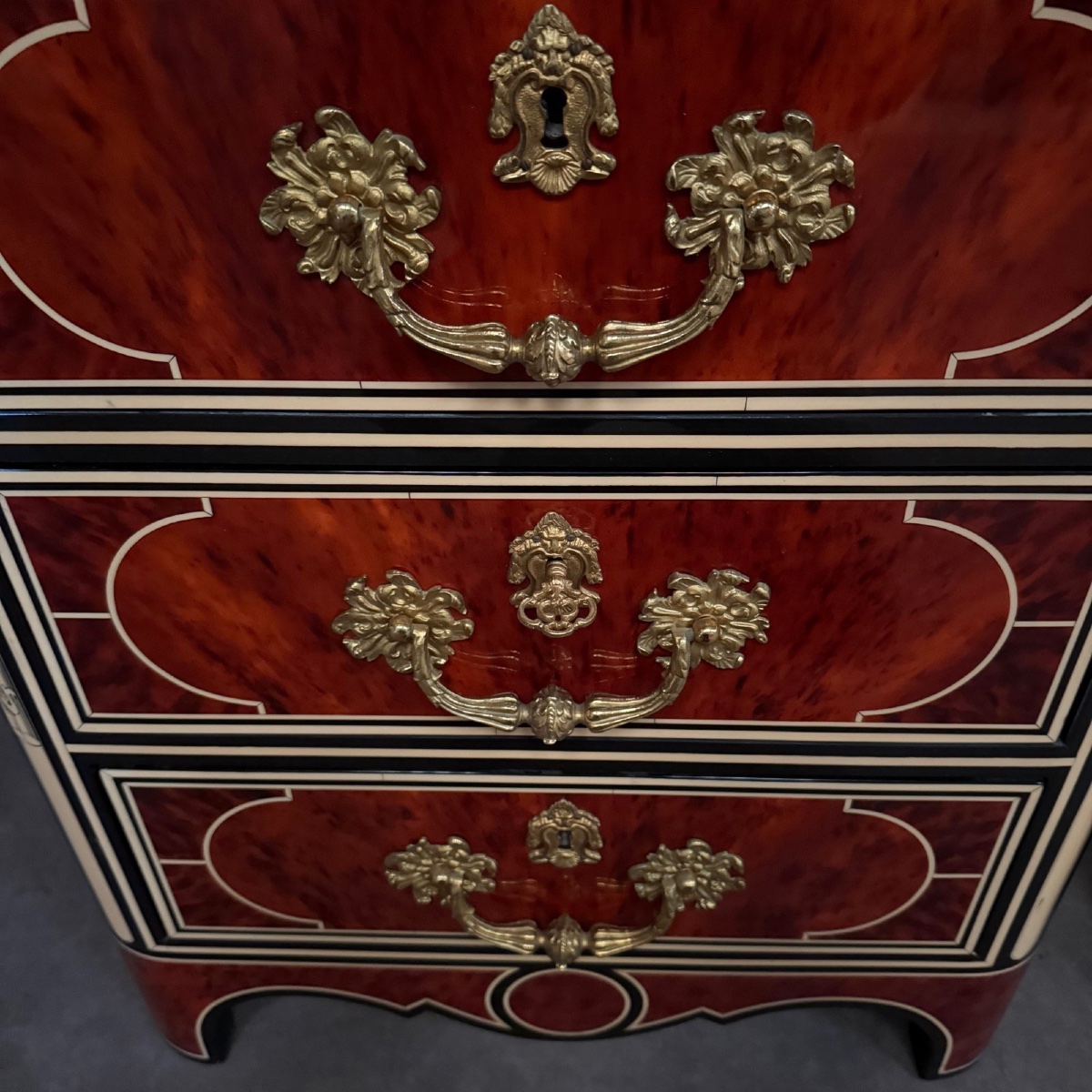 Pair Of Jansen Chests Of Drawers, Circa 1960, With Bronze Handles-photo-4