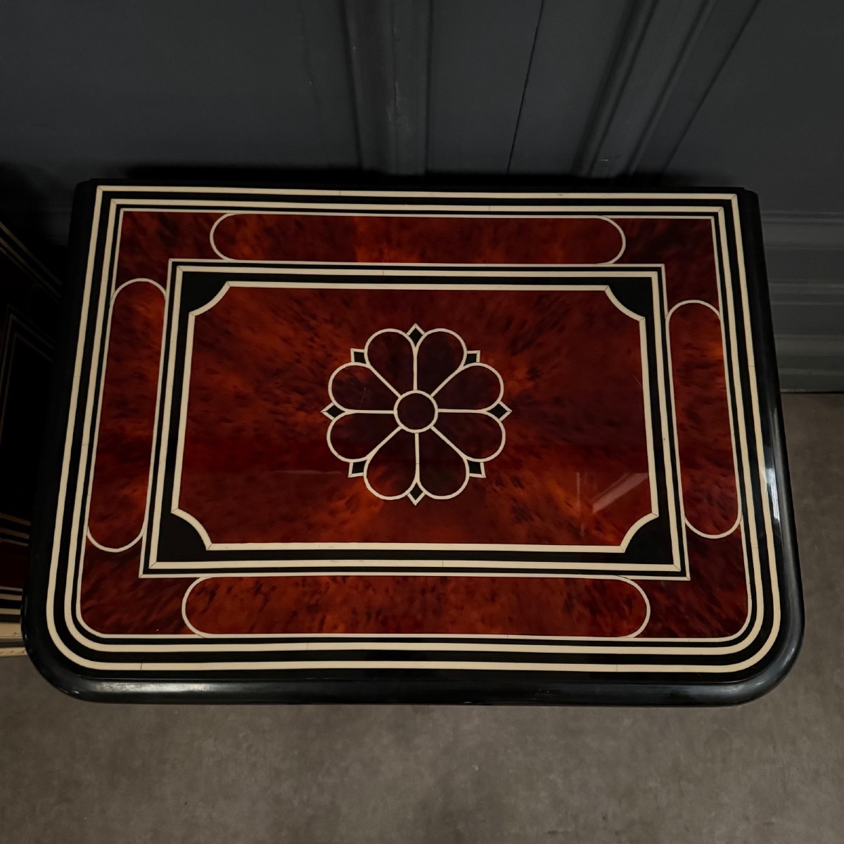 Pair Of Jansen Chests Of Drawers, Circa 1960, With Bronze Handles-photo-1