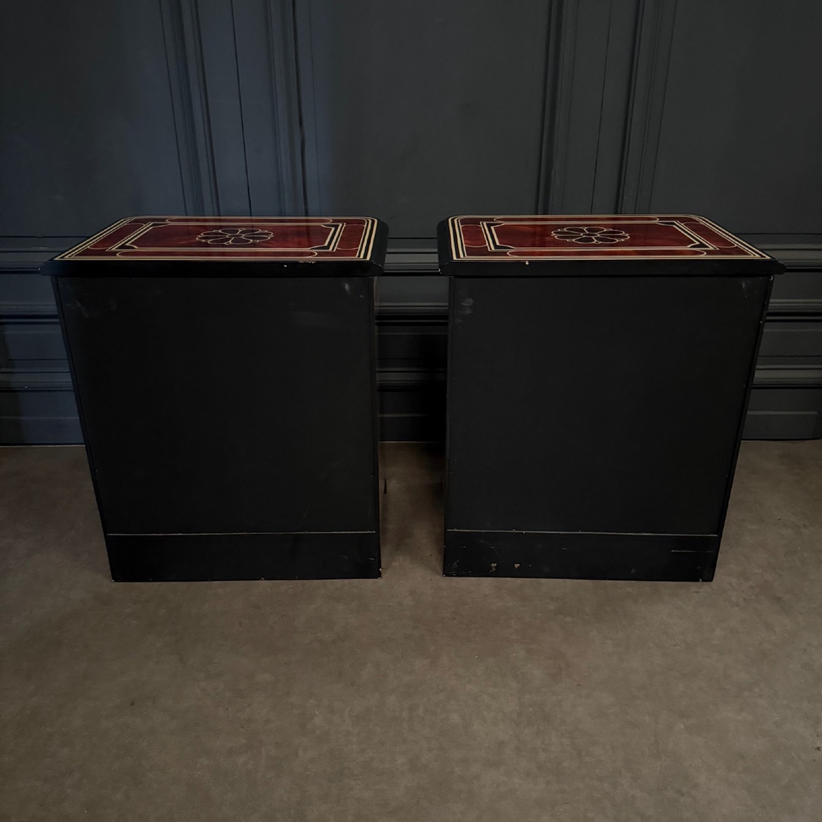 Pair Of Jansen Chests Of Drawers, Circa 1960, With Bronze Handles-photo-5