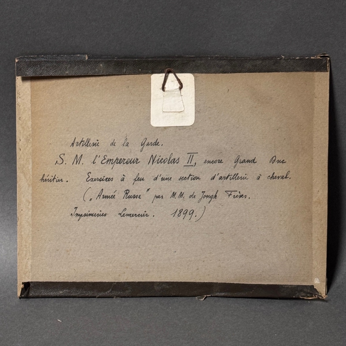 Photograph Of Emperor Nicholas II With Artillery By Messrs. De Jongh Frères, 1899-photo-2