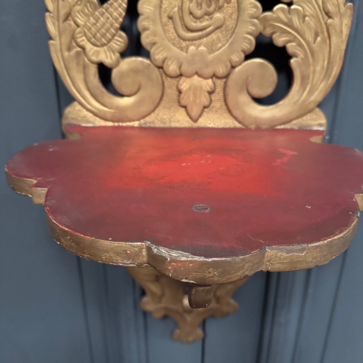 19th Century Carved Gilt Wood Ottoman Shelf -photo-4