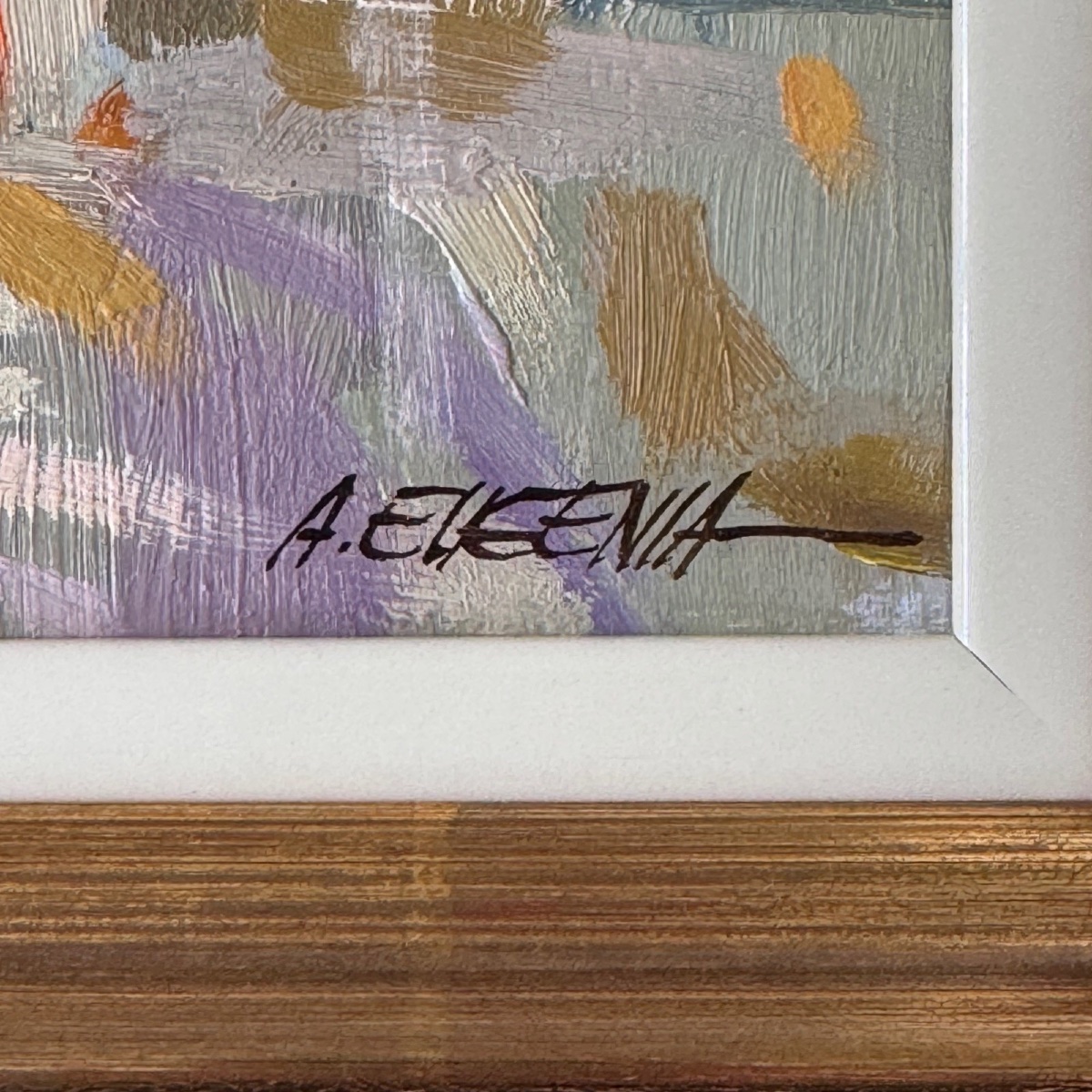 Oil On Panel Depicting A 20th-century Port By A. Eugenia-photo-2