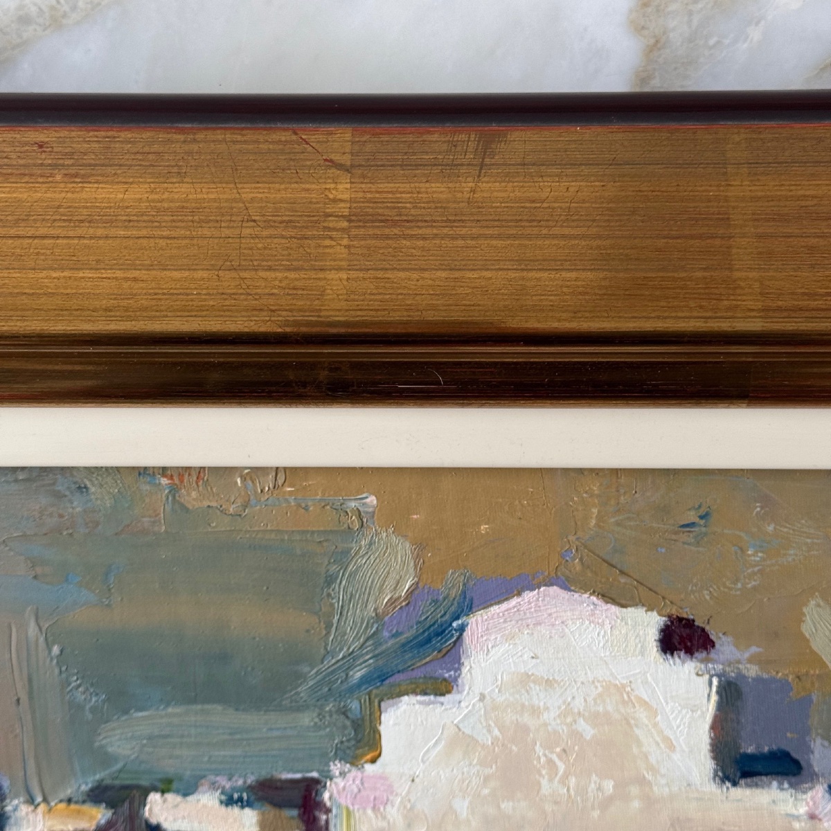 Oil On Panel Depicting A 20th-century Port By A. Eugenia-photo-5