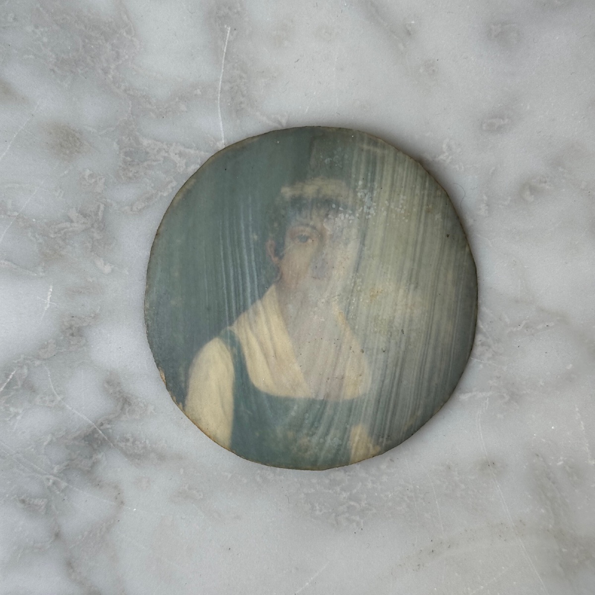 Miniature From The First Half Of The 19th Century Depicting An Elegant Woman-photo-3