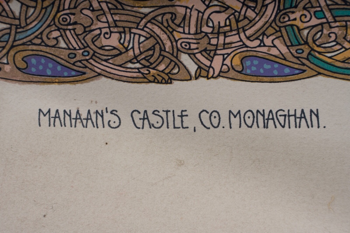 Dessin sur papier par Jim Fitzpatrick 1989 surréalisme médiéval -photo-4