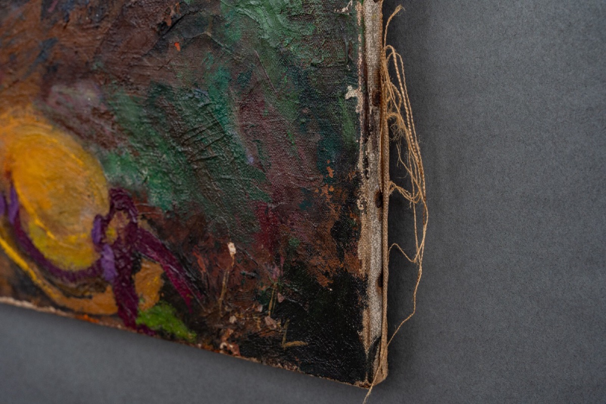 Huile sur toile scène de plage peintre chevalet -photo-3