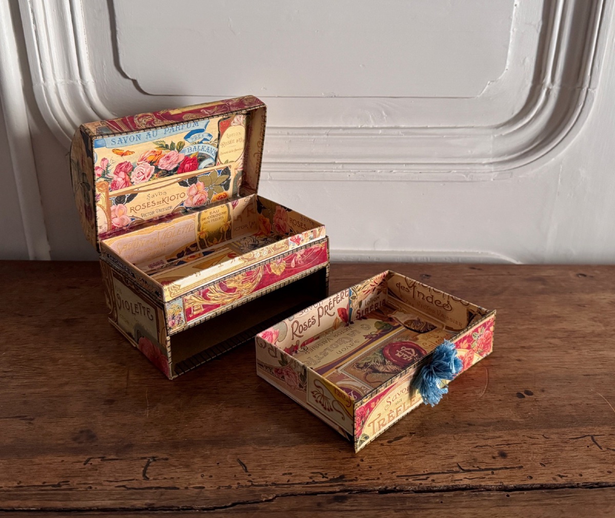 Boite publicitaire 1900 Eau de Cologne Bouquet Savon superfin-photo-6