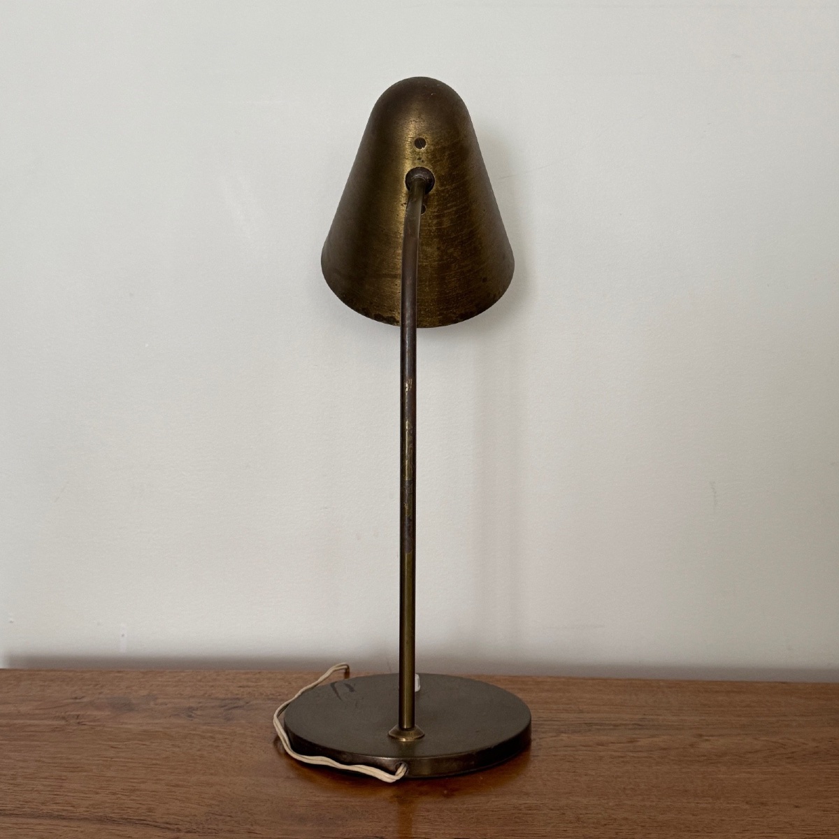 Table Lamp By Jacques Biny 1950 Gilded Metal-photo-3