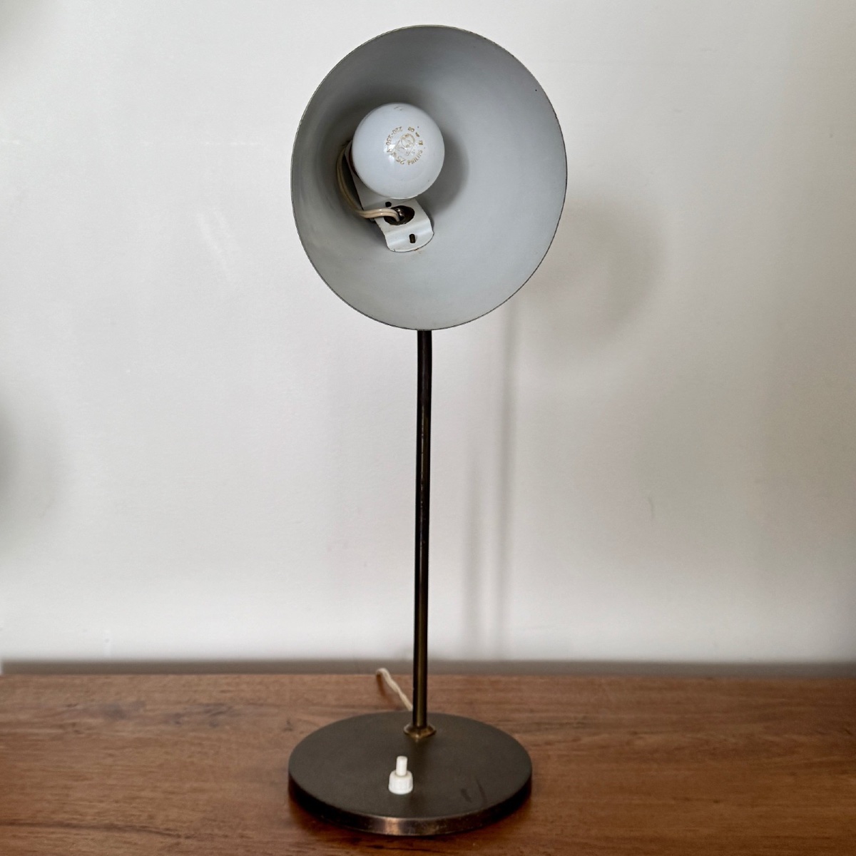 Table Lamp By Jacques Biny 1950 Gilded Metal-photo-5