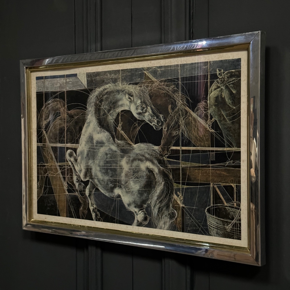 Lithography By Hans Erni Cheval Surrealist Atmosphere 1970-photo-2