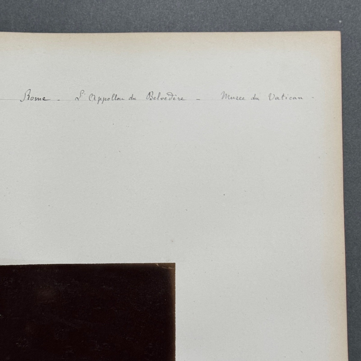 Photo albumine Rome Apollon du Belvédère Musée du Vatican -photo-3