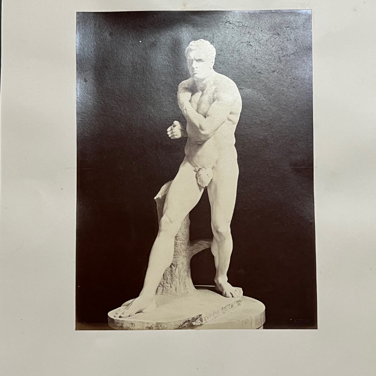 Photo albumine sculpture Damoxene Musée du Vatican XIXe -photo-2