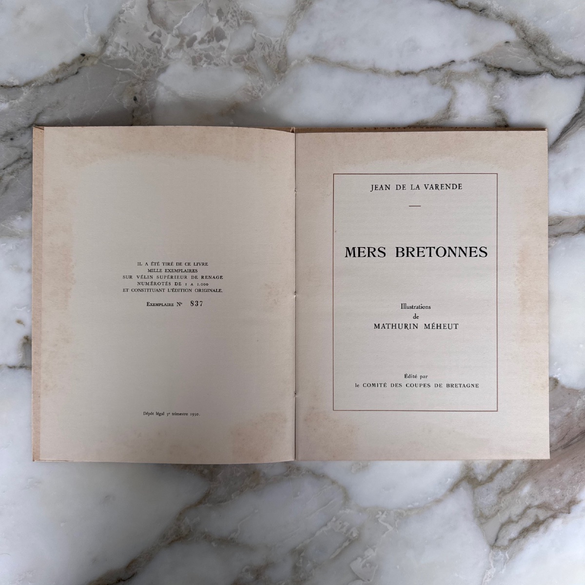 Book Mers Bretonnes By J. De La Varende Illustrations M. Méheut 1950-photo-4