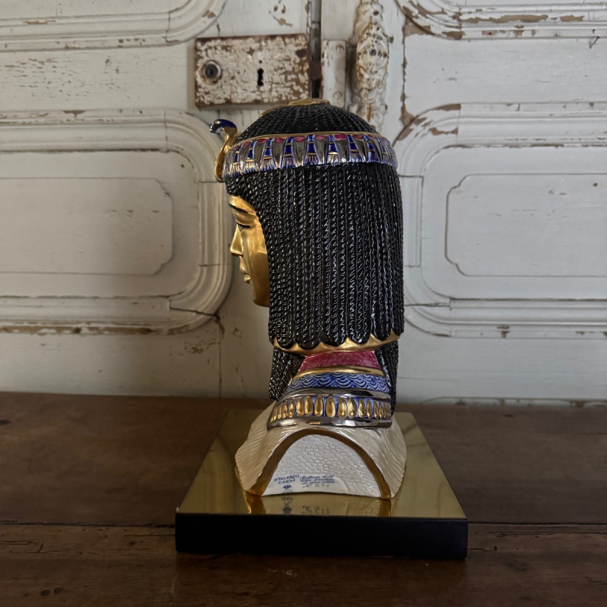 Egyptian Ceramic Sculpture By Edoardo Tasca-photo-3
