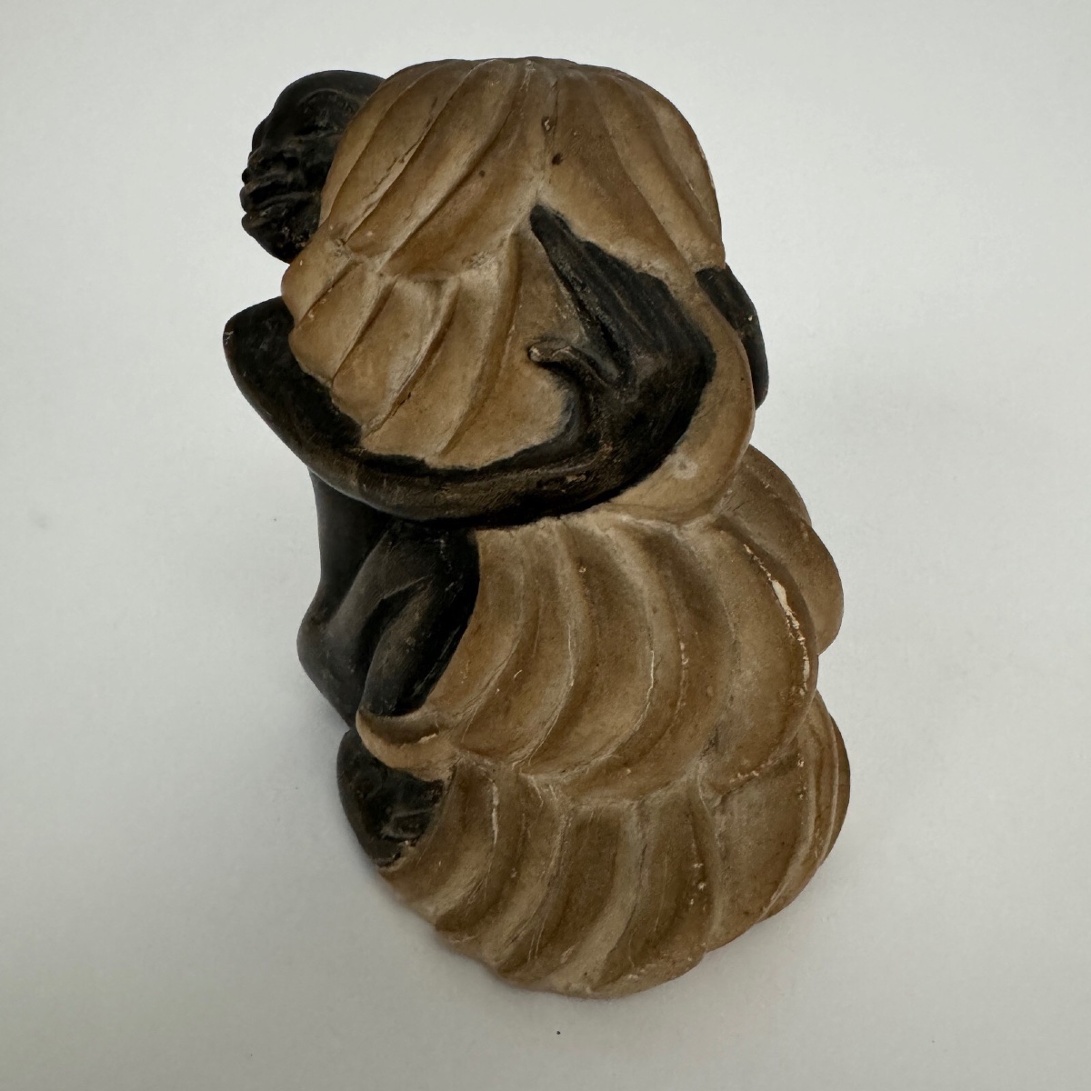 1930 Africanist Sculpture Of A Woman Holding A Bunch Of Bananas-photo-5