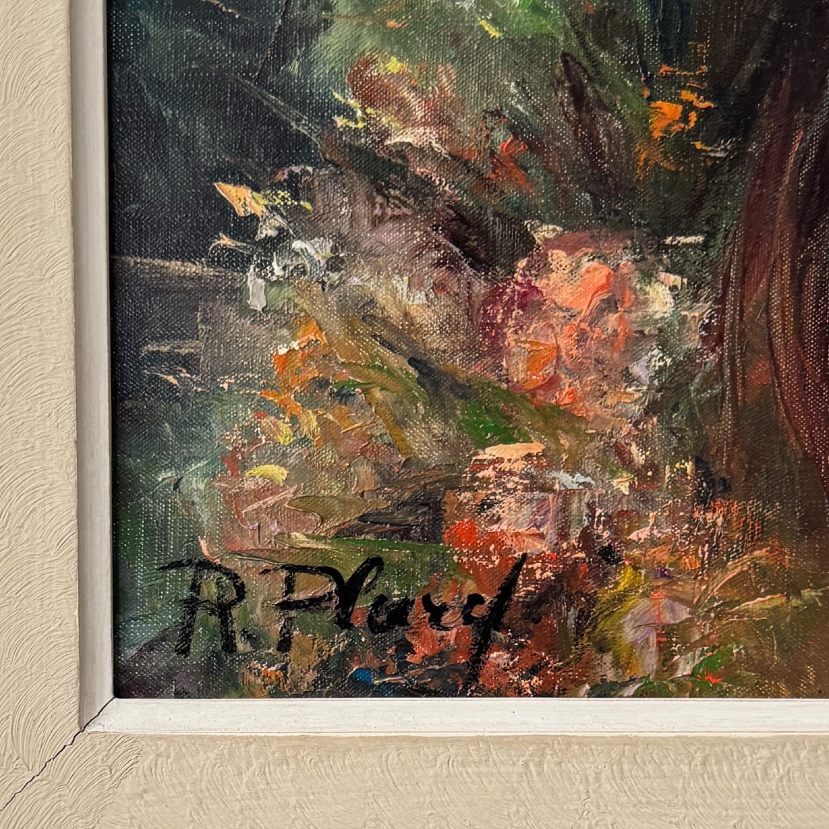 Oil On Canvas By Renée Plard La Jeune Femme Au Chapeau Rouge 20th 1974-photo-4