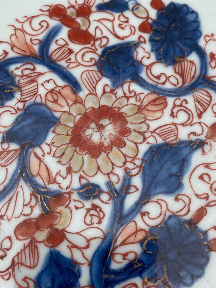Assiette en porcelaine d'Imari à décor floral Japon-photo-8