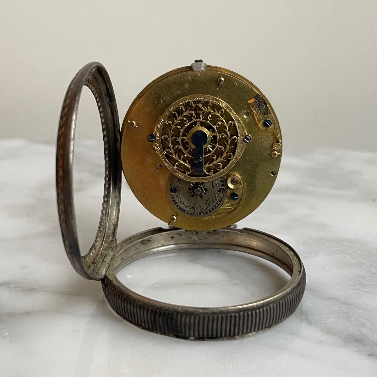 19th Century Cockerel Watch With Enamel Dial-photo-3