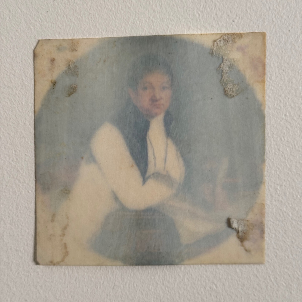 Early 19th Century Miniature Of A Man Writing-photo-2