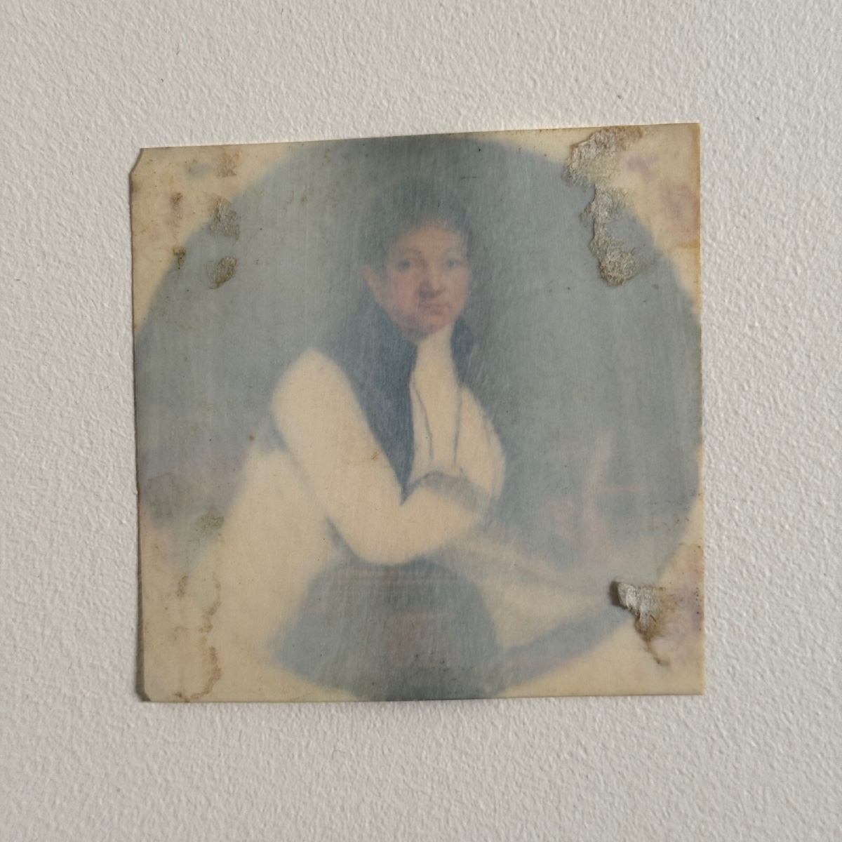 Early 19th Century Miniature Of A Man Writing-photo-3