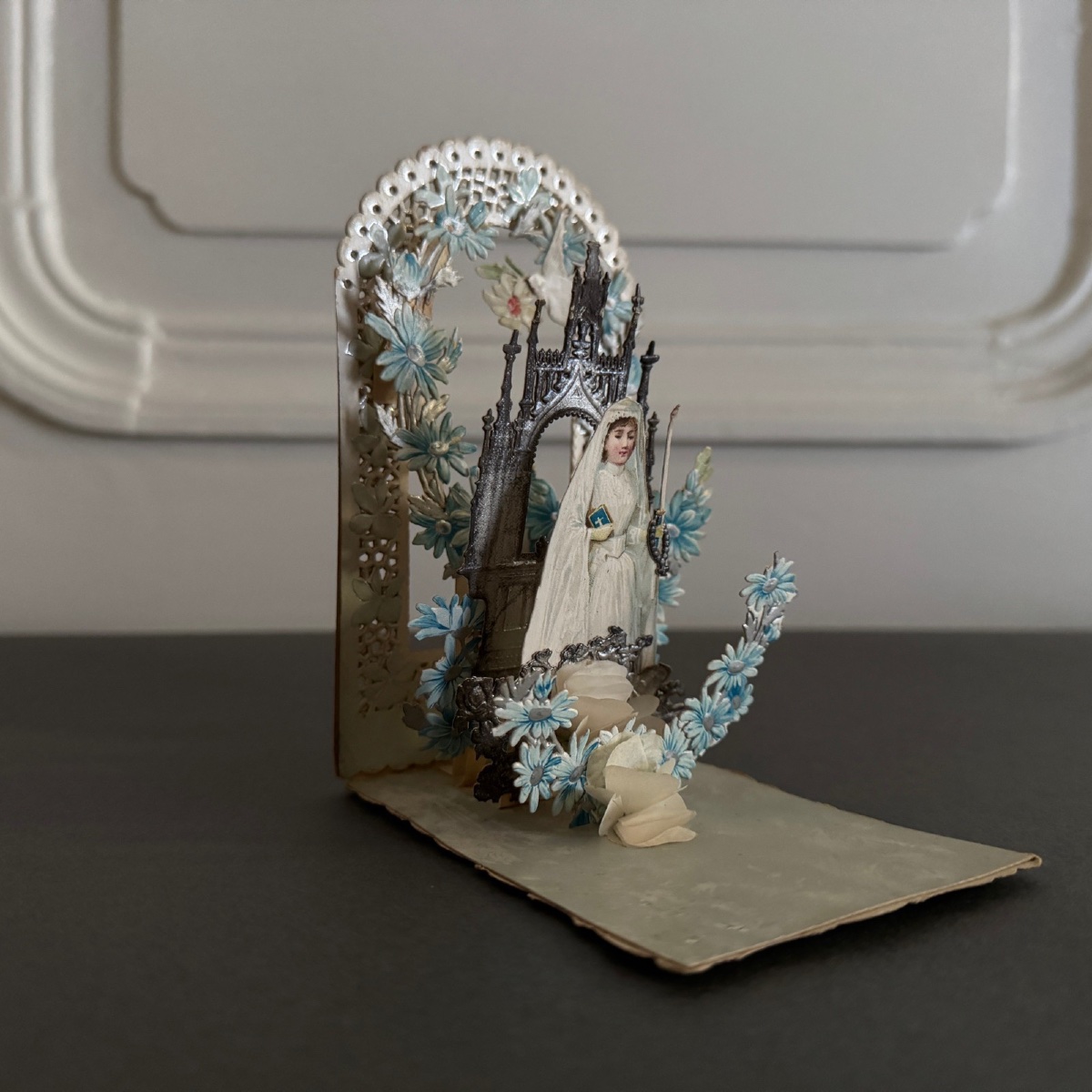 Pious Image Canivet Souvenir De Première Communion 19th Century-photo-3