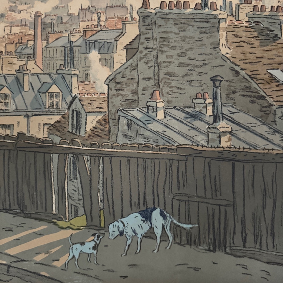 Lithographie par Henri Rivière Paysages Parisiens - Paris vu de Montmartre -photo-1