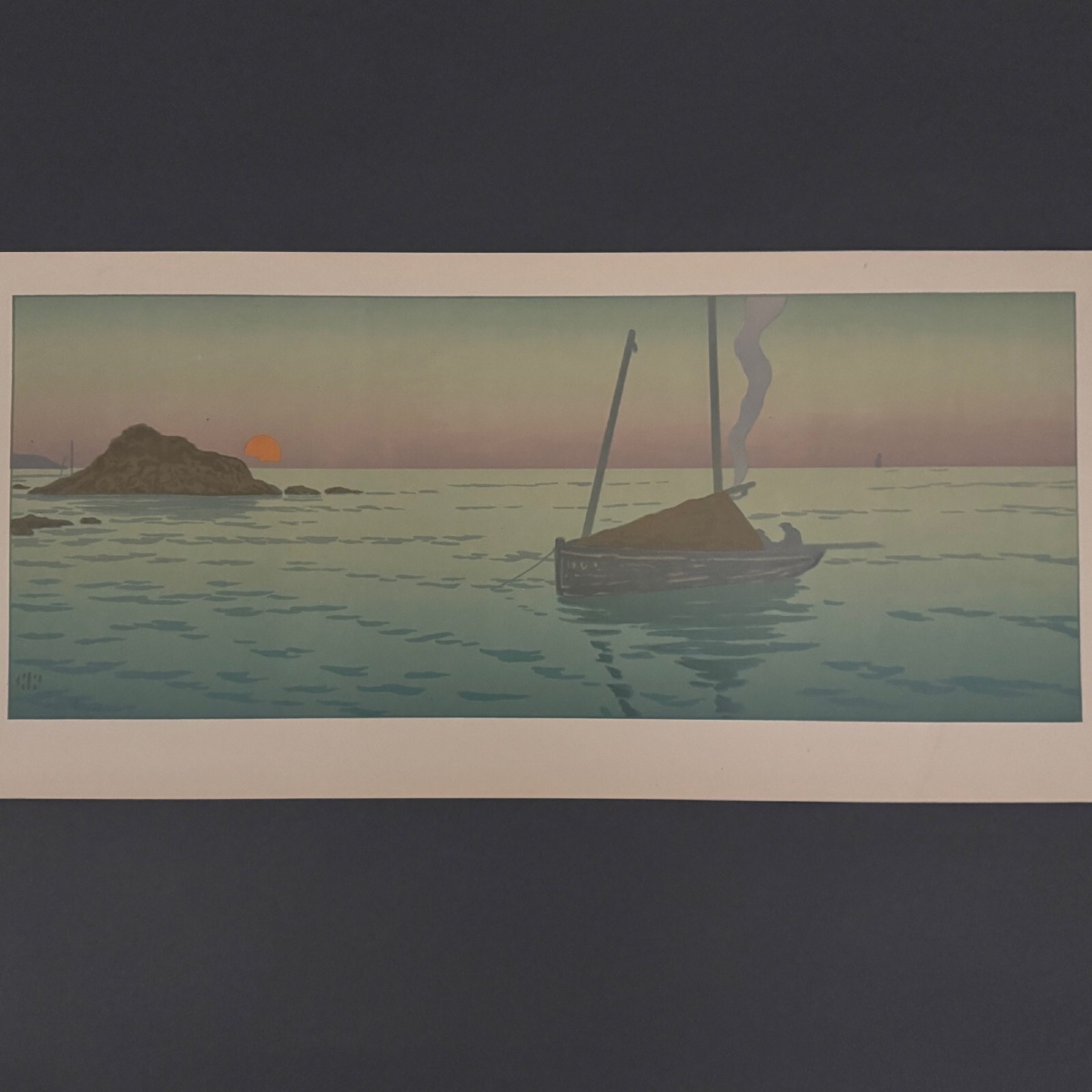 Lithograph By Henri Rivière La Féérie Des Heures - Le Soleil Couchant-photo-2