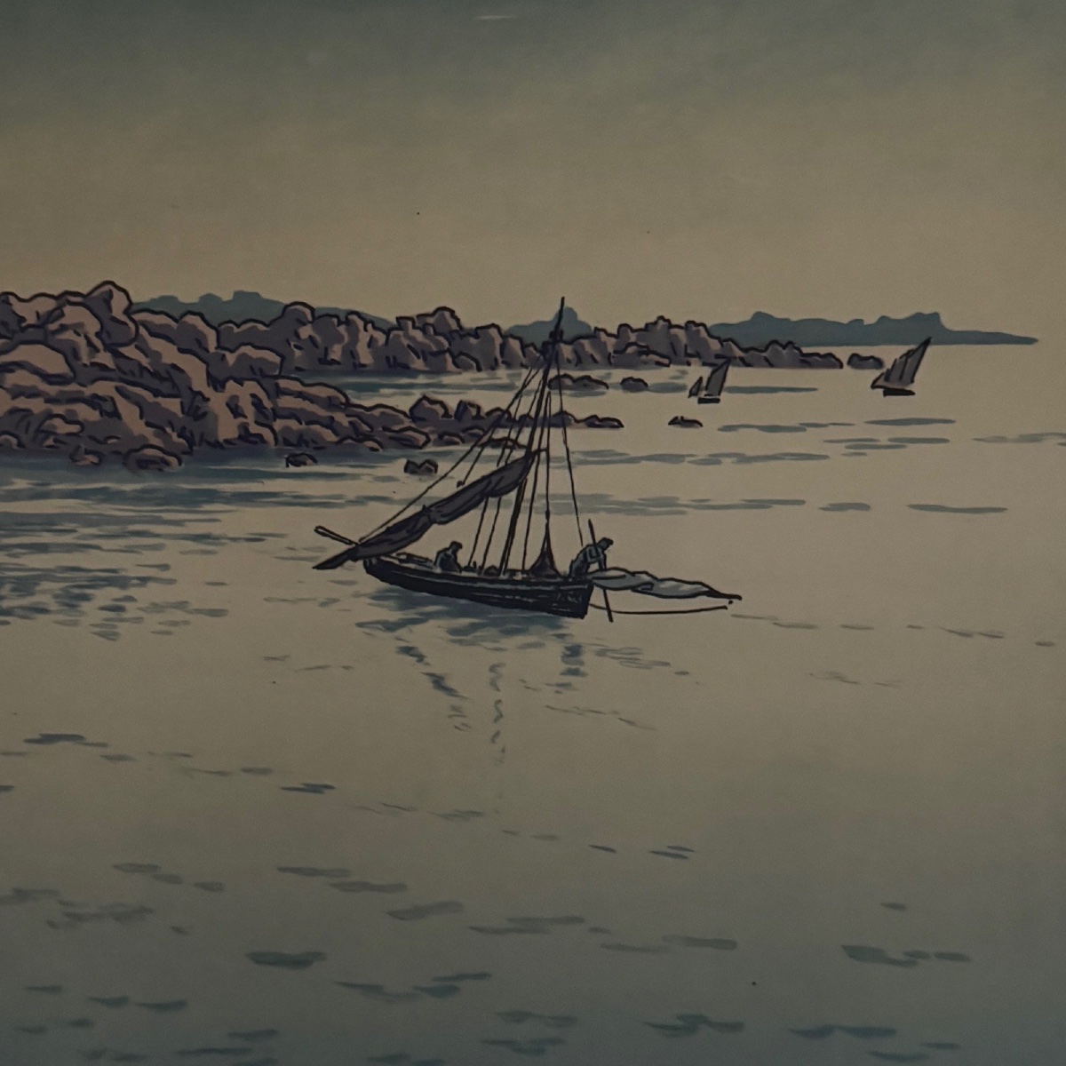 Lithograph By Henri Rivière Entrance To The Port Of Ploumanac'h-photo-6