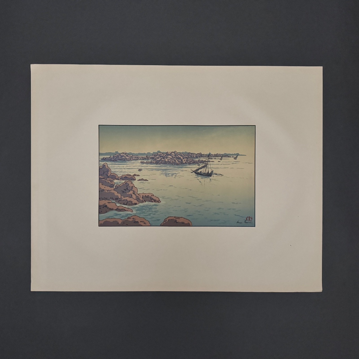 Lithograph By Henri Rivière Entrance To The Port Of Ploumanac'h