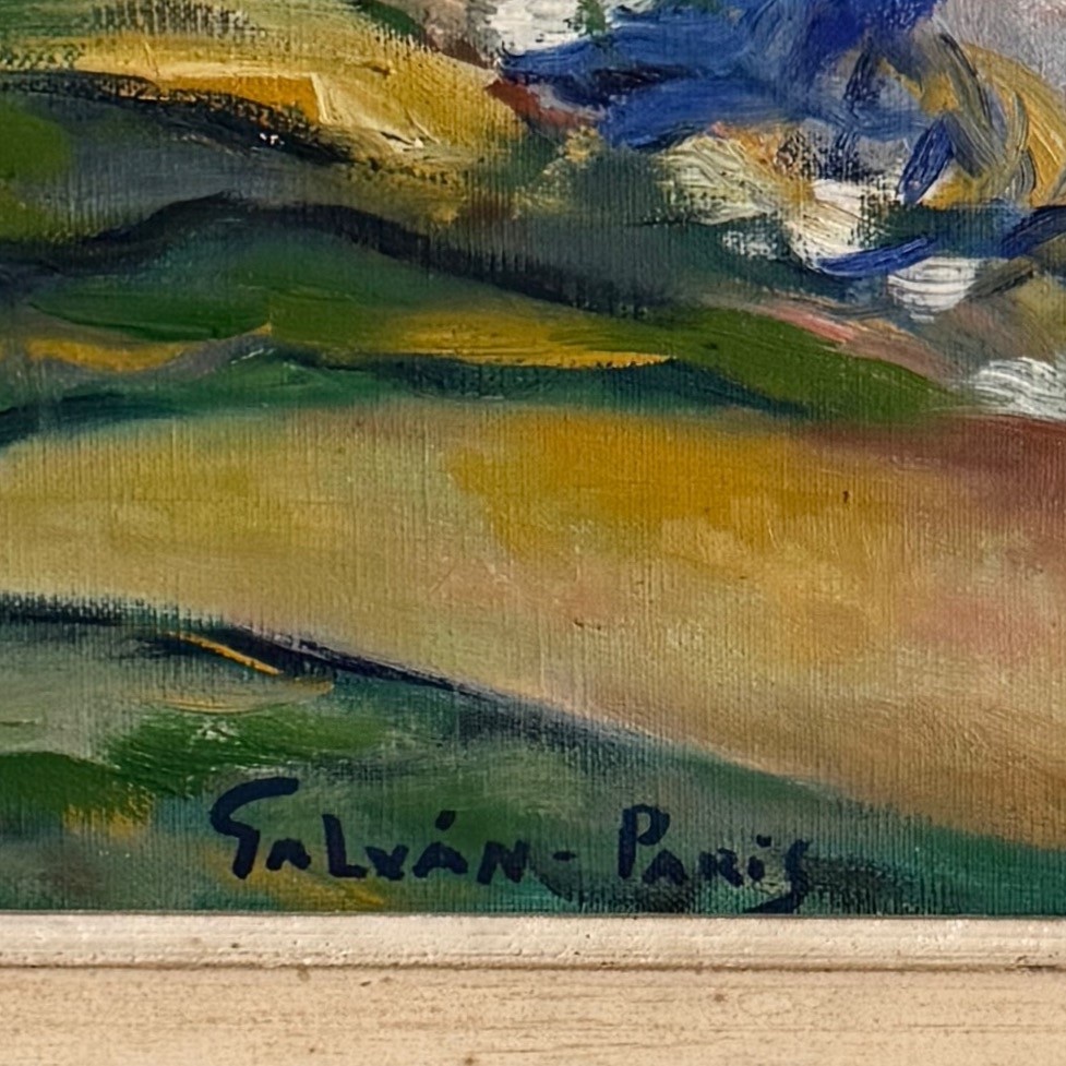 Huile sur toile par Salvàn Paris danseuse de flamenco milieu XXe-photo-3