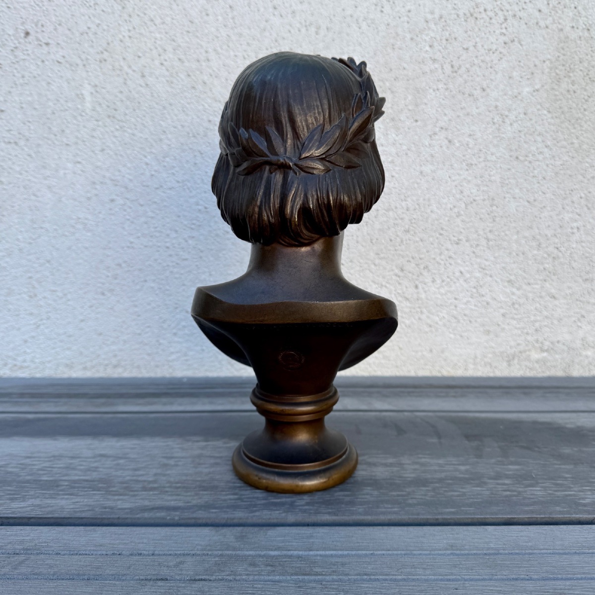 Buste en bronze de Victor Hugo par David d'Angers et F. Barbedienne-photo-4