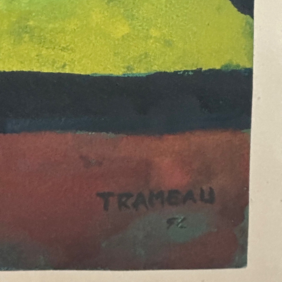 Watercolor On Modernist Paper 1960 By Raymond Trameau-photo-3