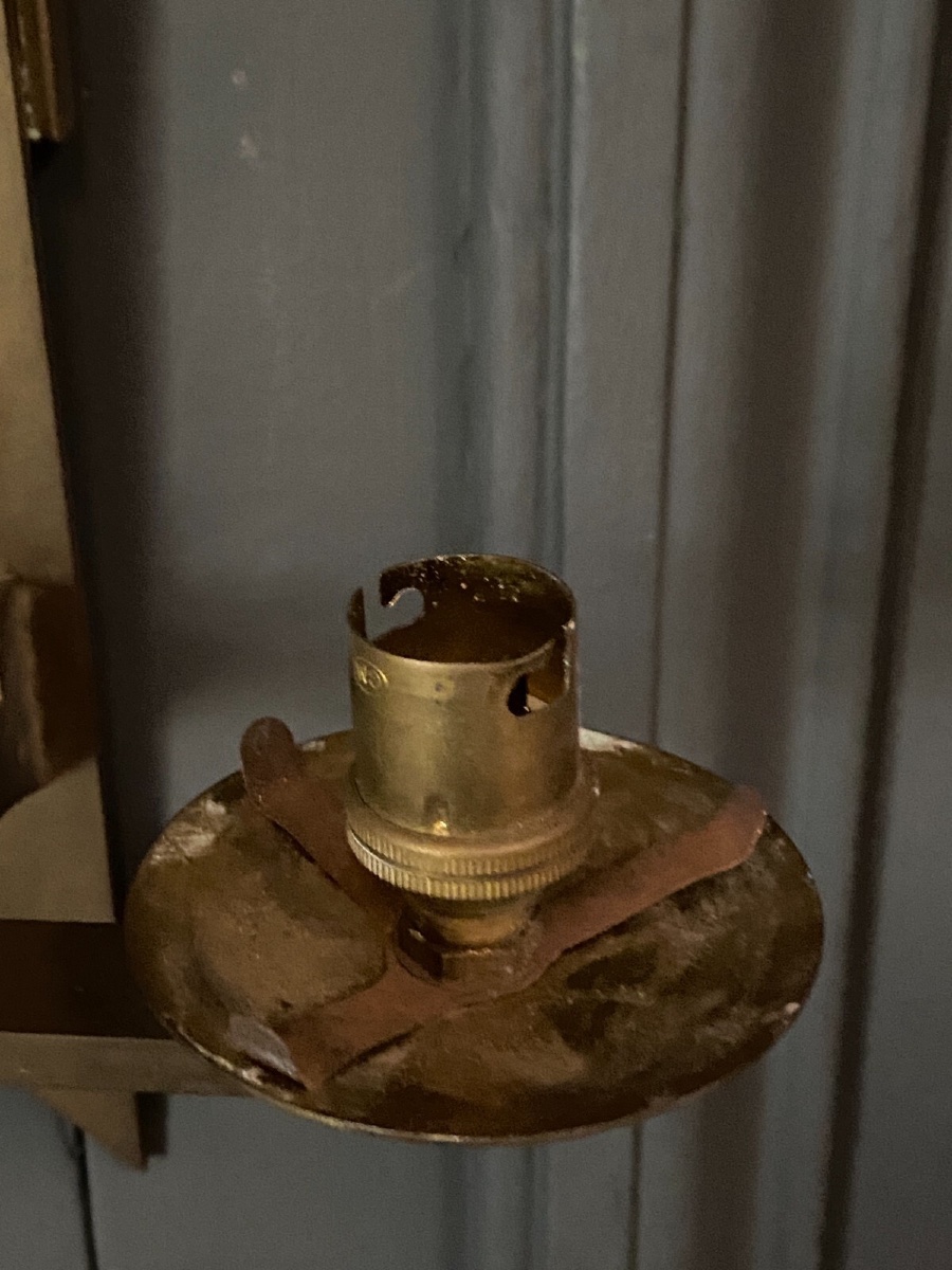 Applique en bronze moderniste 1960 deux feux -photo-1